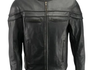Black Leather Motorcycle Jacket Men’s