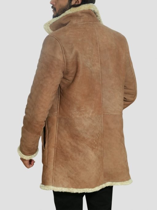 James Brown Leather Sheepskin Shearling Coat - Image 6
