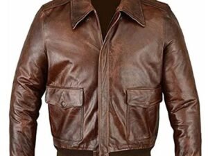 A2 Flight Bomber Jacket in Brown Leather
