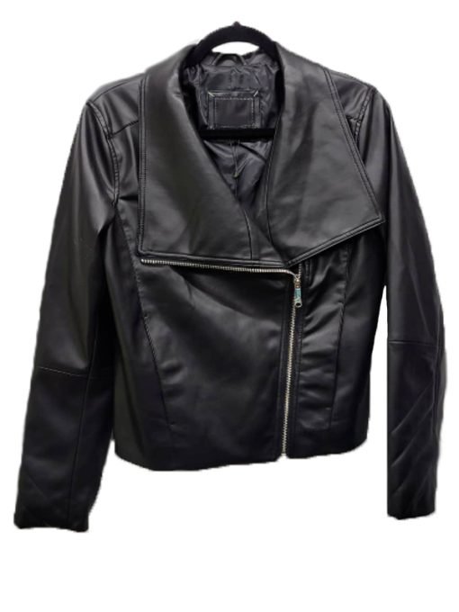 Casual Vintage Black Leather Jacket for Women