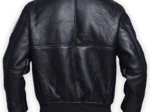 Alternative view of Lucas Black Leather Bomber Jacket