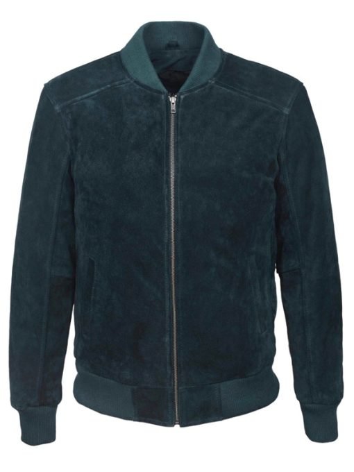 Men Casual Style Emerald Green Bomber Jacket