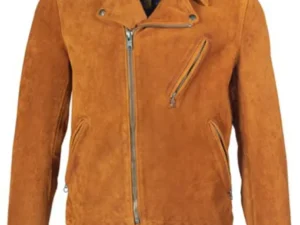 Men’s Brown Suede Biker Jacket