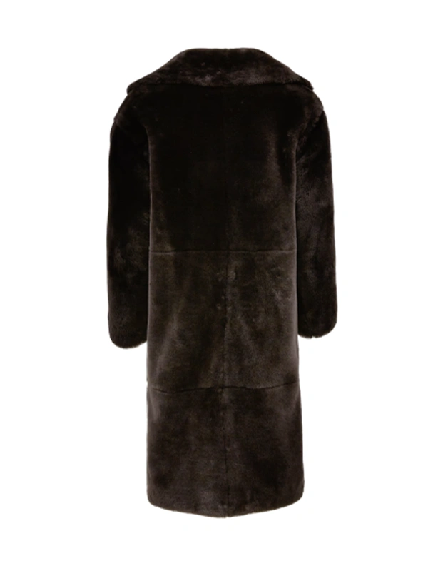 Alternative view of Womens Dark Brown Shearling Coat