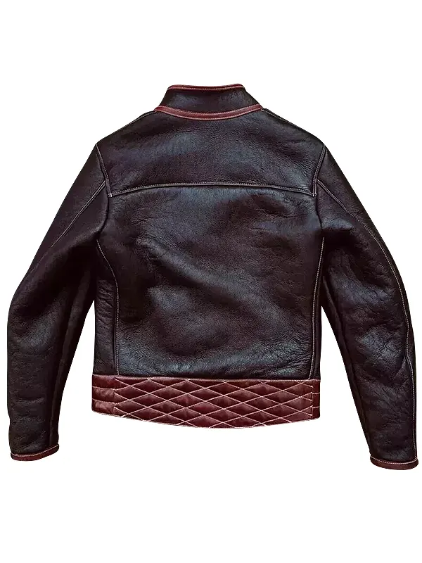 Alternative view of Men Brown Asymmetrical Leather Jacket