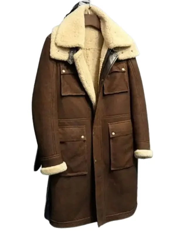 Men's Brown Shearling Coat