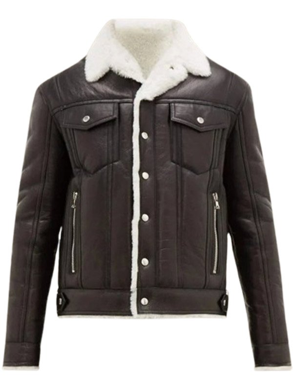 Men's RAF Aviator B3 Black Leather Jacket