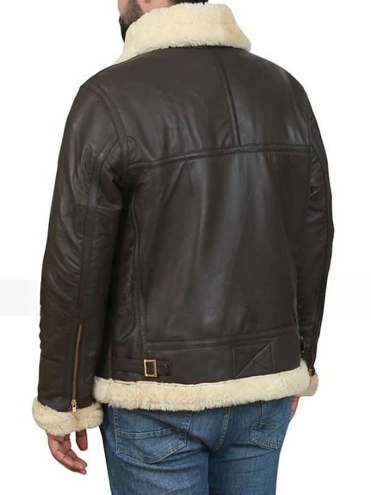 Alternative view of Aviator B3 Men Real Sheepskin Shearling Leather Jacket