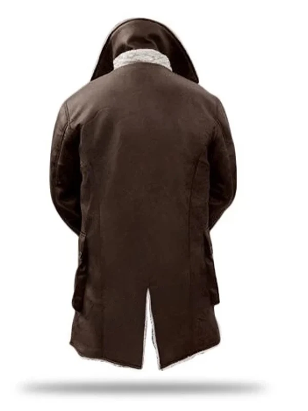Alternative view of Mens Distressed Brown Leather Coat
