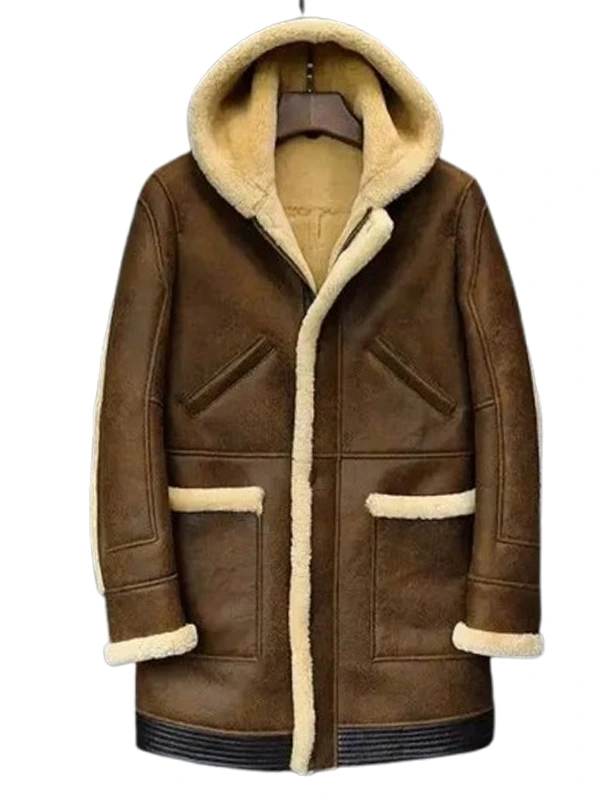 Mens Vintage Brown Leather Coat